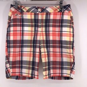 Talbots shorts Bermuda plaid size 4 petite